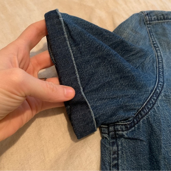 Current Elliot blue denim button up blouse - 2 -medium - Picture 8 of 13